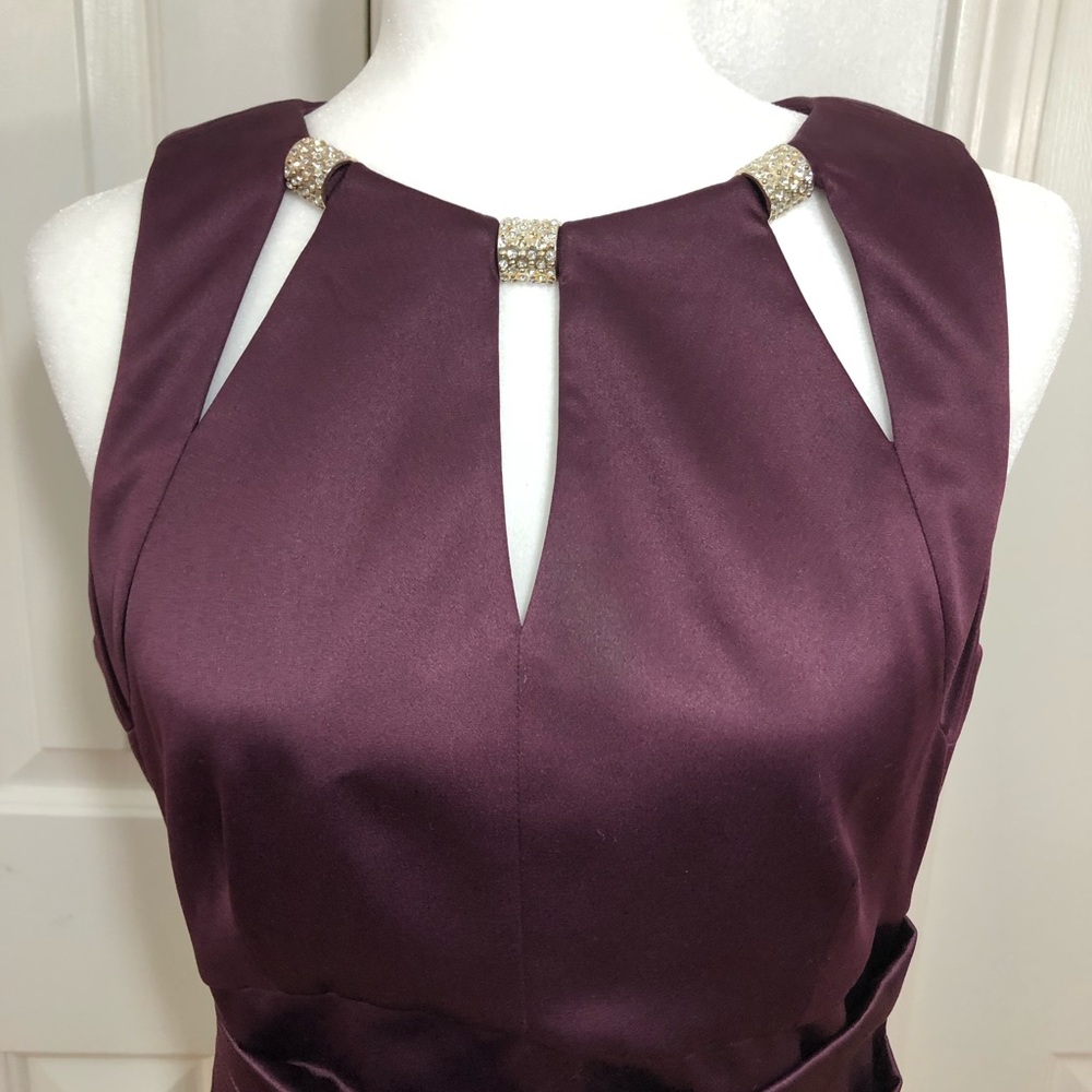 Eliza J Sleeveless Dress w/ Crystal Embellishment